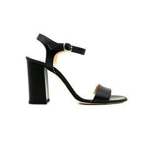 Genuine Leather Ankle Strap Block Heel Sandals